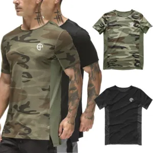 Apparel Breathable Bodybuilding Tee Top Men Fitness Sports