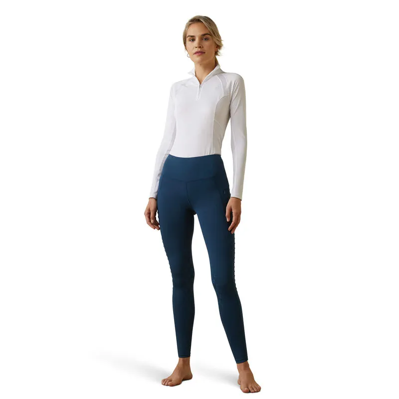 Ariat Womens Eos Moto Knee Patch Tights - Deep Petroleum