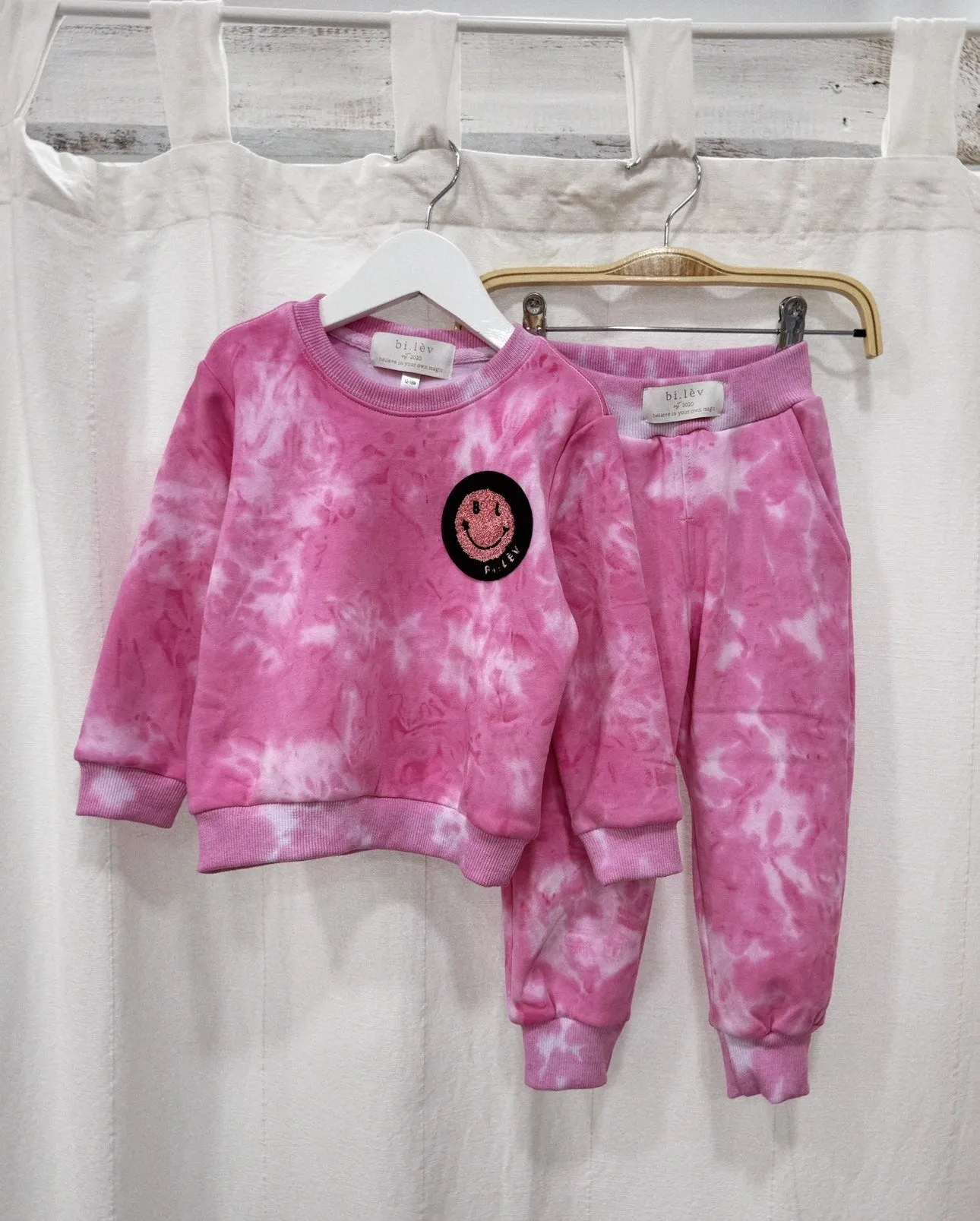 BABY & KIDS BL BUBBLE PINK tie-dye sweatshirt