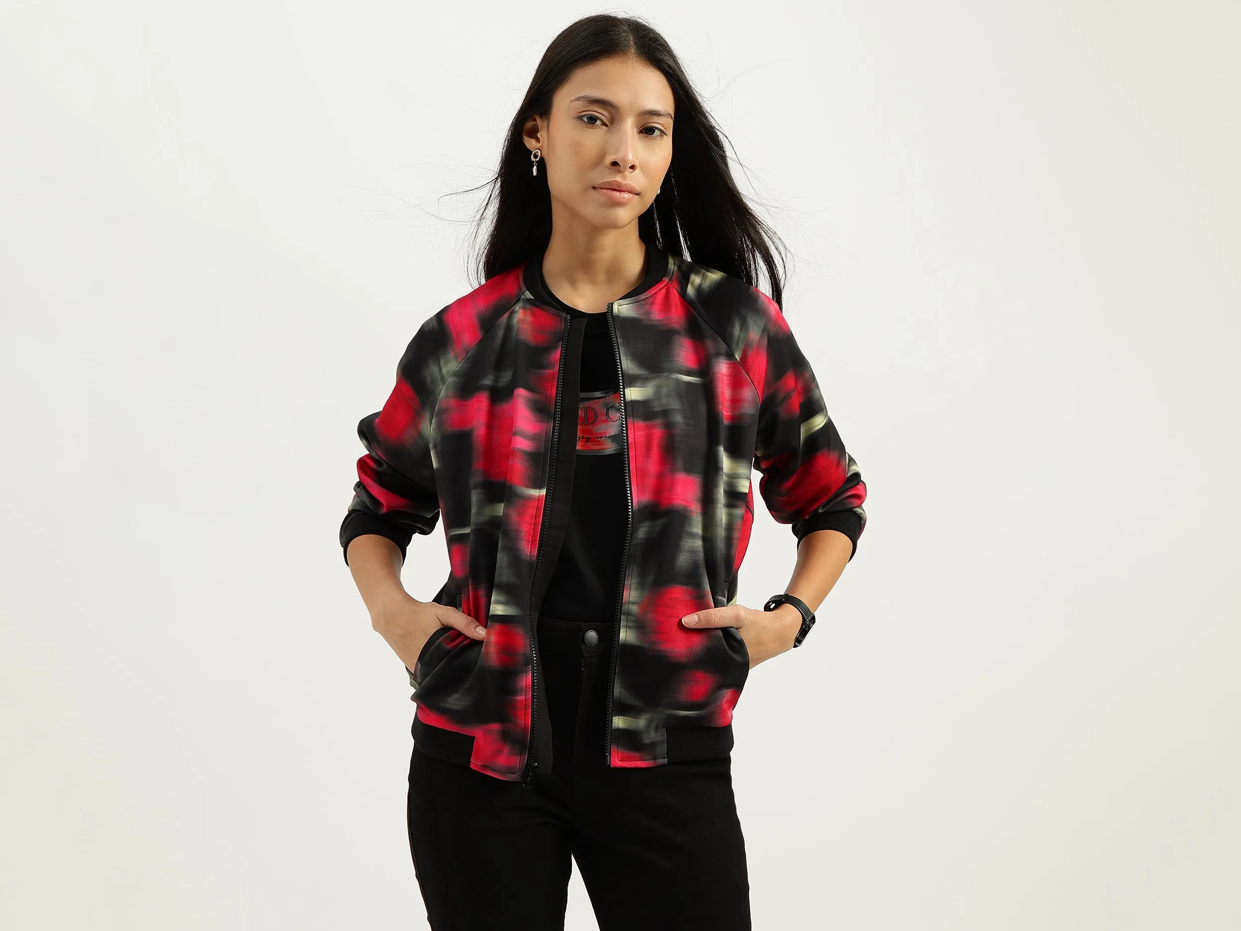 Band Neck Printed Sweatshirts