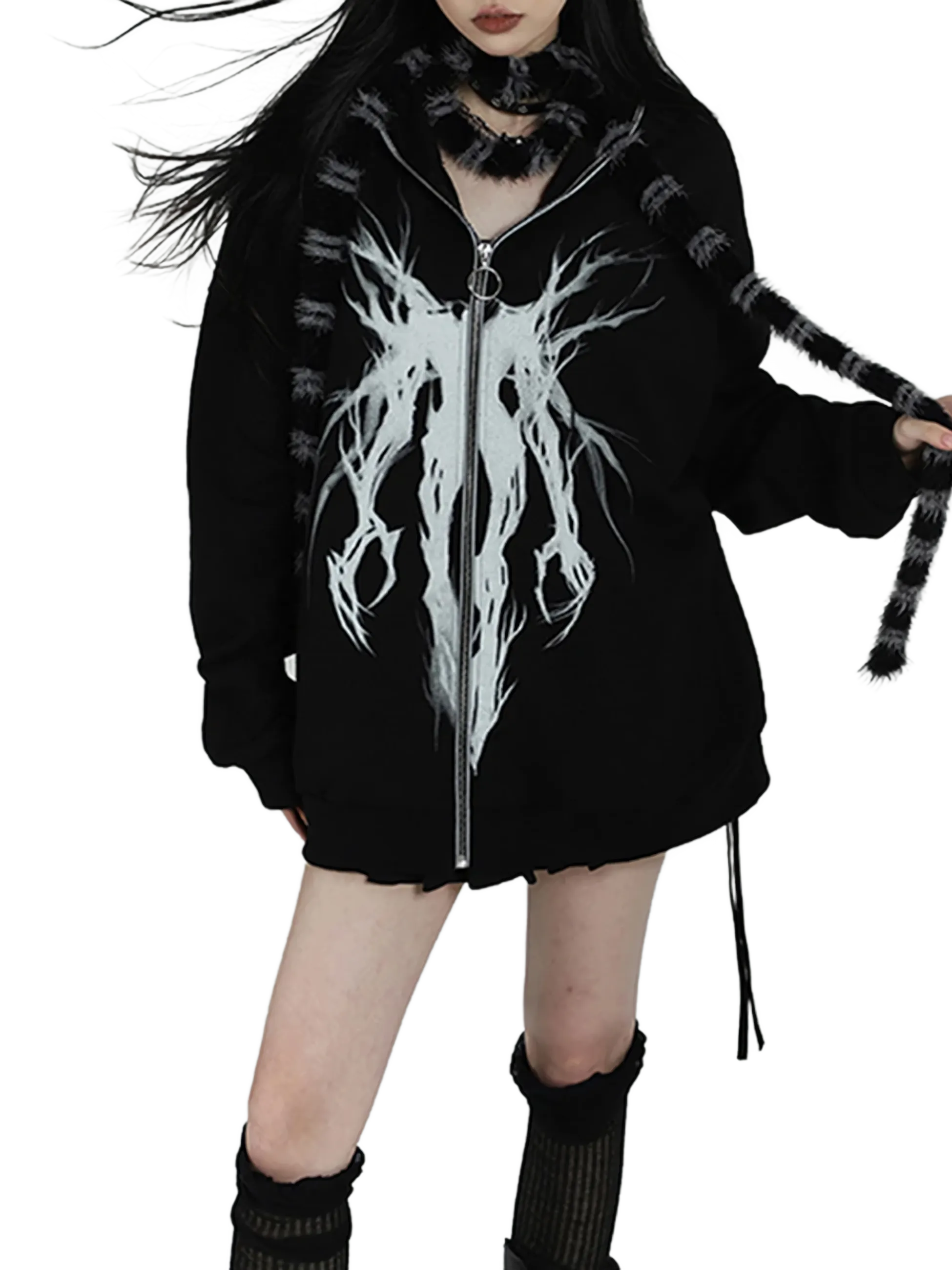 'Banshee' Abstract Full Zip Hoodie