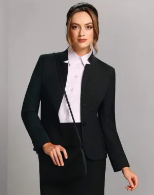 BENCHMARK Ladies’ Wool Blend Stretch Reverse Lapel Jacket M9202