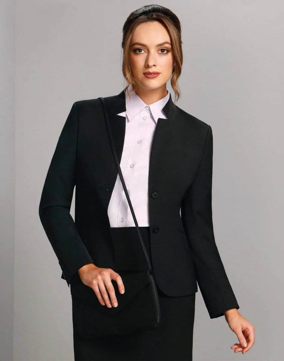 BENCHMARK Ladies’ Wool Blend Stretch Reverse Lapel Jacket M9202