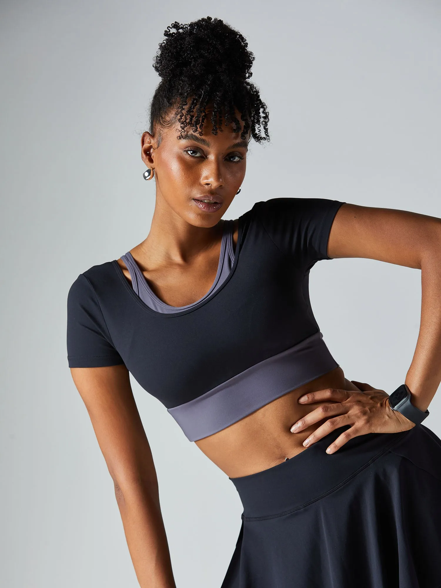 Black DuoTone Top