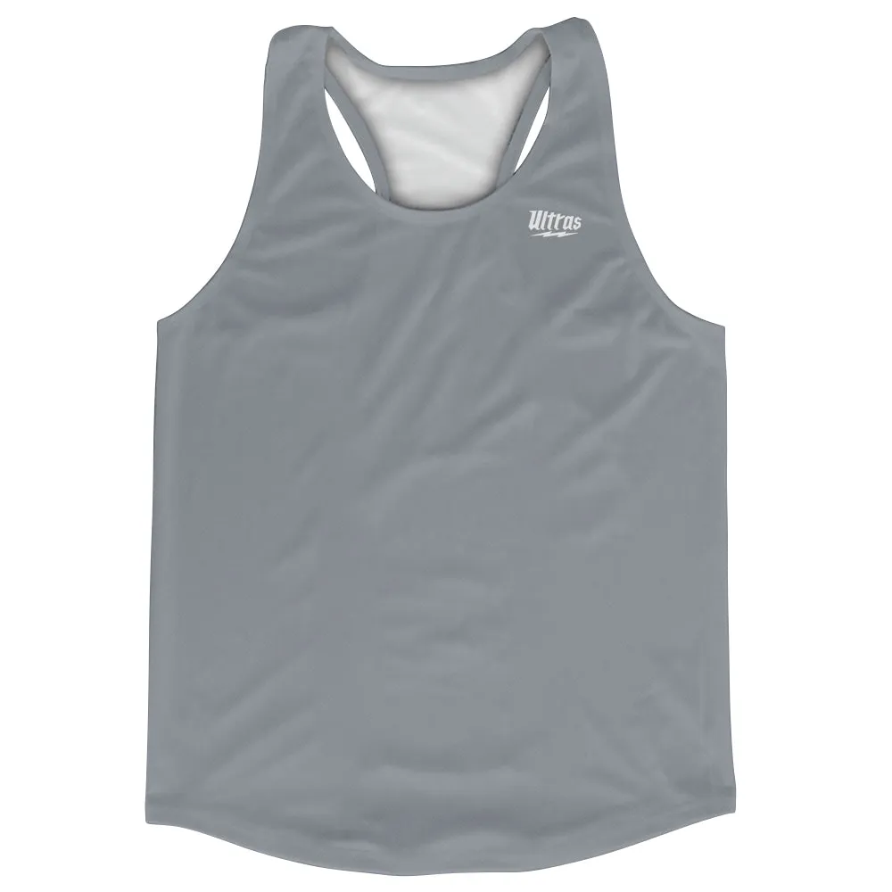 Blank Grey Dark Running Racerback Singlet Track Tops Made In USA