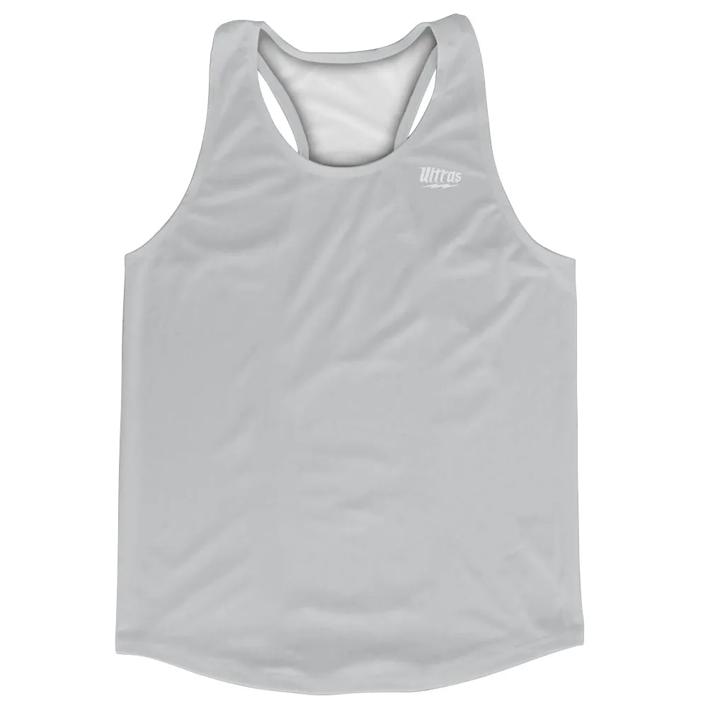 Blank Grey Medium Running Racerback Singlet Track Tops Made In USA