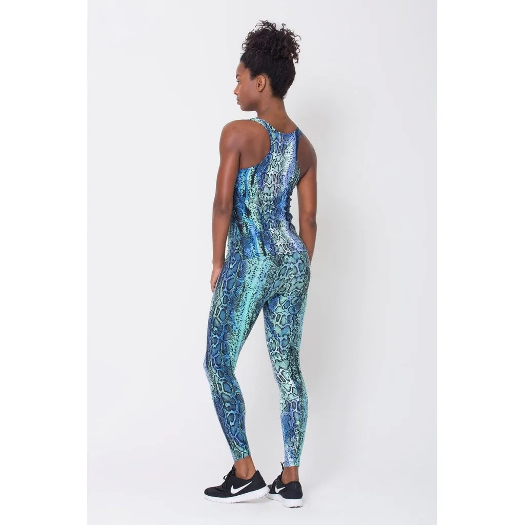 Blue Snake Print