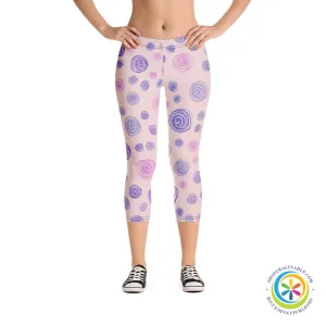 Blushing Dots Capri Cropped Leggings