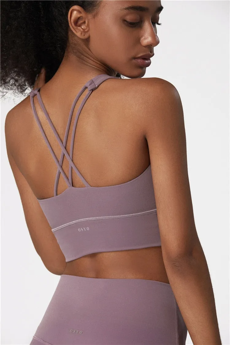 Breathable Quick Dry Cross Back Sports Bra