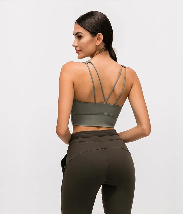 Breathable Quick Dry Cross Back Sports Bra