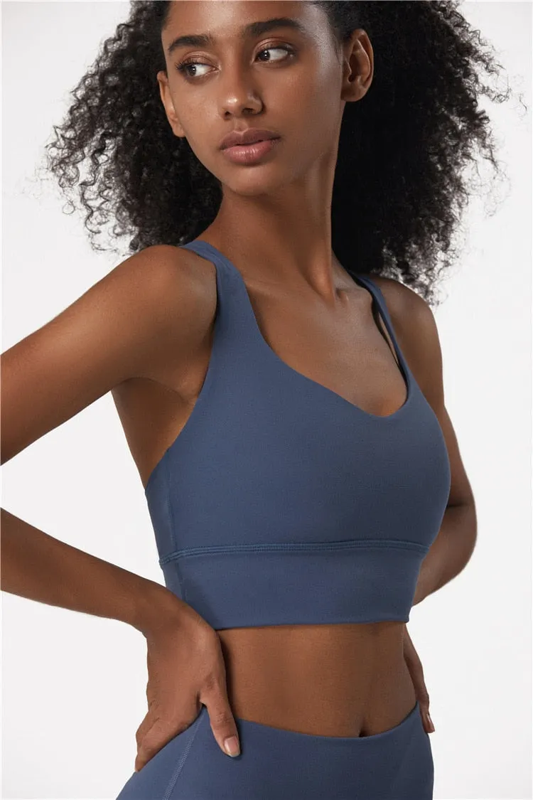 Breathable Quick Dry Cross Back Sports Bra