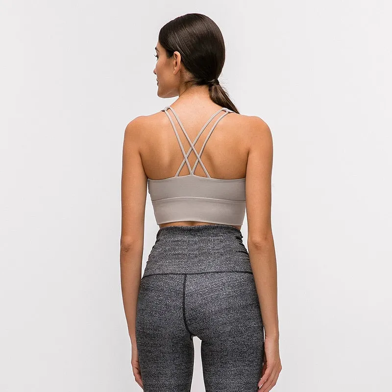 Breathable Quick Dry Cross Back Sports Bra