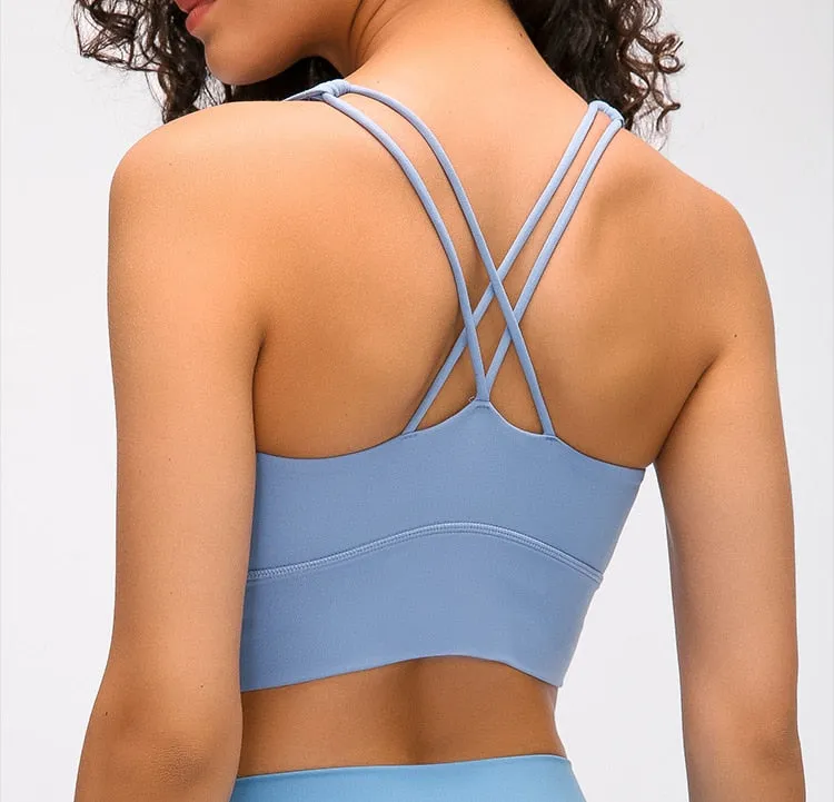 Breathable Quick Dry Cross Back Sports Bra