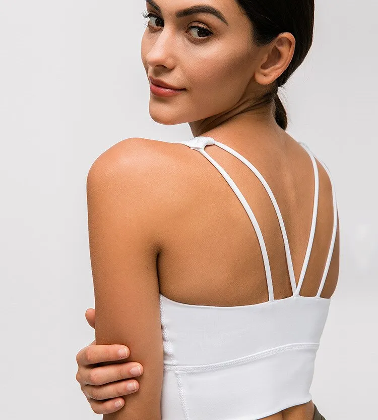 Breathable Quick Dry Cross Back Sports Bra