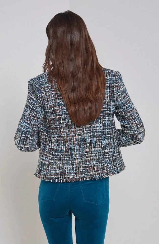 Brooke Fringe Tweed Blazer
