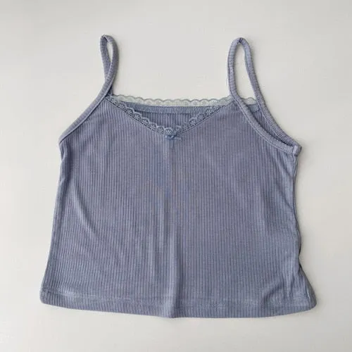 Camisole women's tops Summer short tops  new Vintage lace slim warm joker ladies bottoming cute tops for women Camis