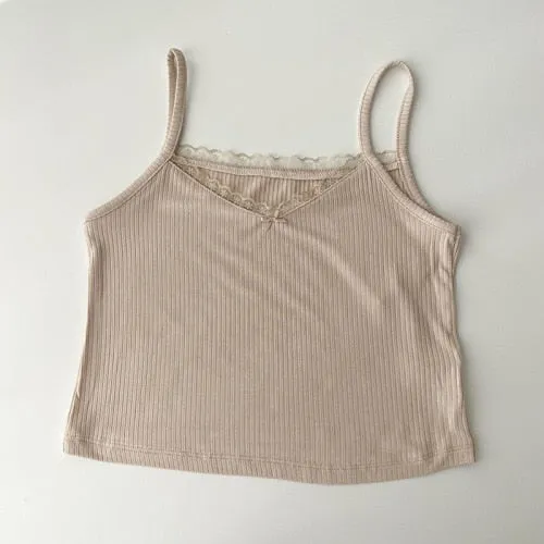 Camisole women's tops Summer short tops  new Vintage lace slim warm joker ladies bottoming cute tops for women Camis