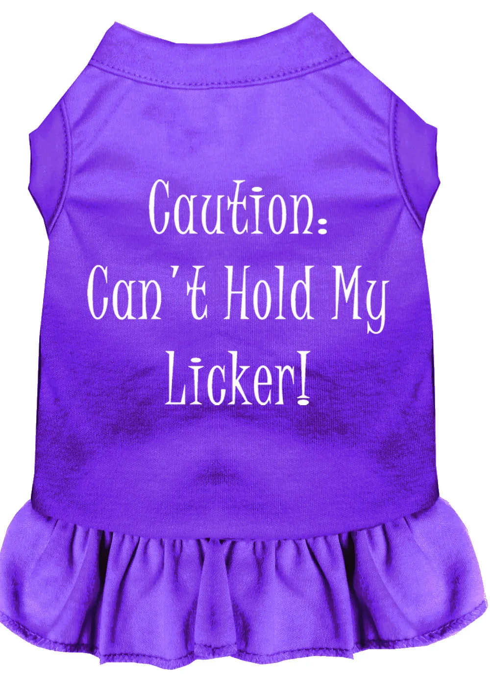 Can't Hold My Licker Screen Print Dress Purple Xs