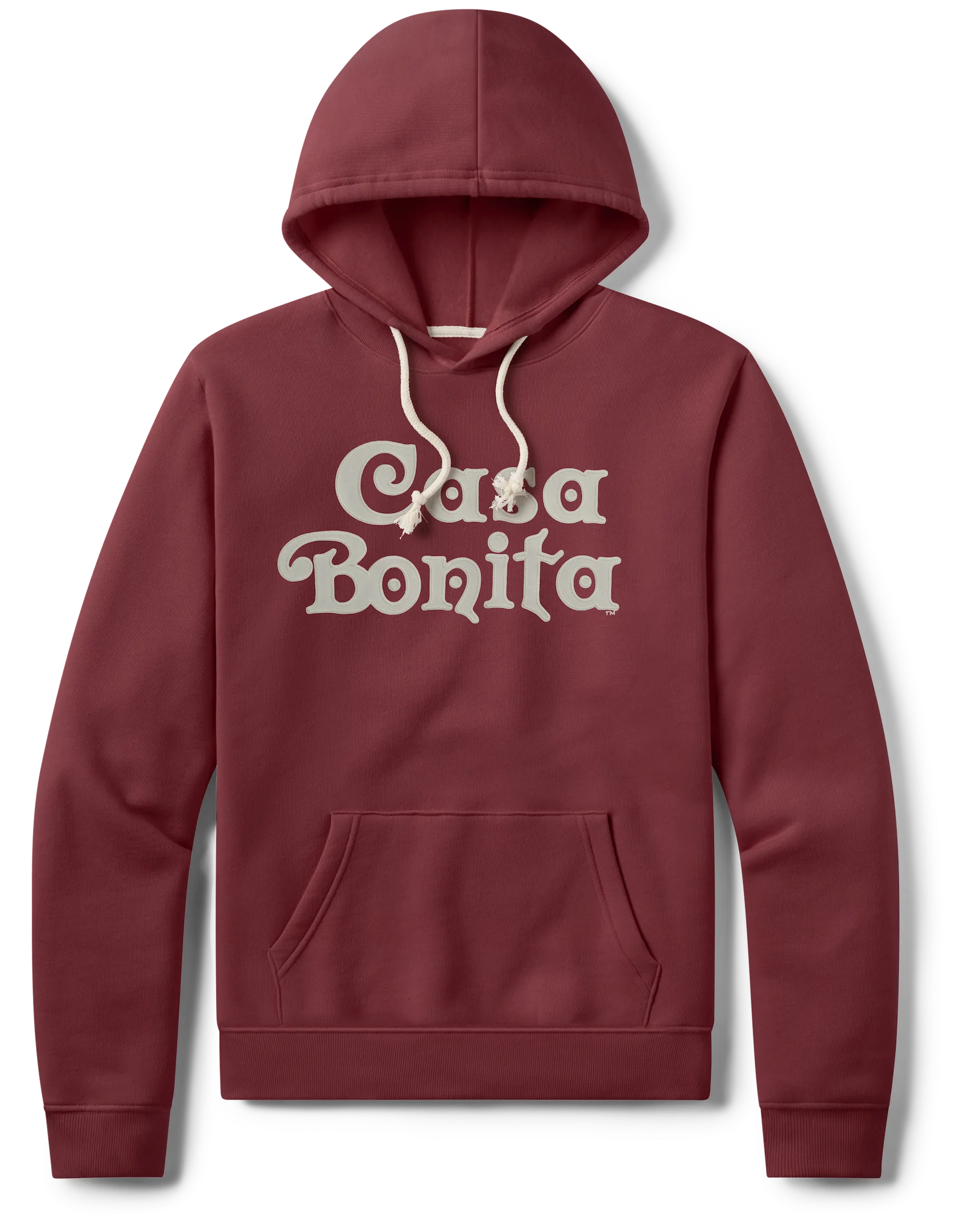 Casa Bonita Maroon Applique Logo Hoodie