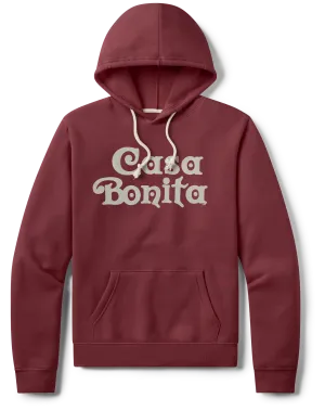 Casa Bonita Maroon Applique Logo Hoodie