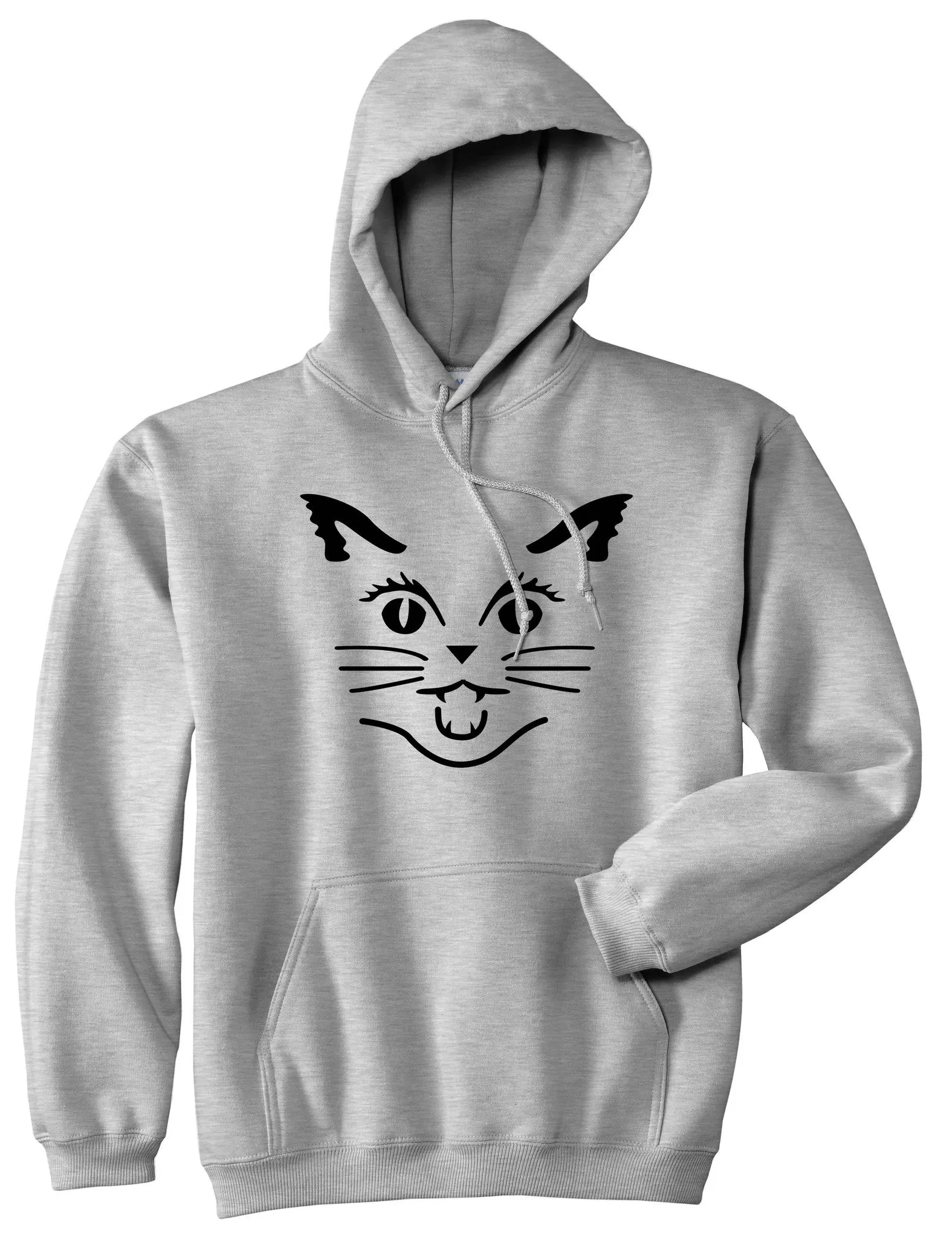 Cat Face Halloween Pullover Hoodie