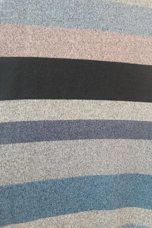Chevron Shirred Side Accent Top