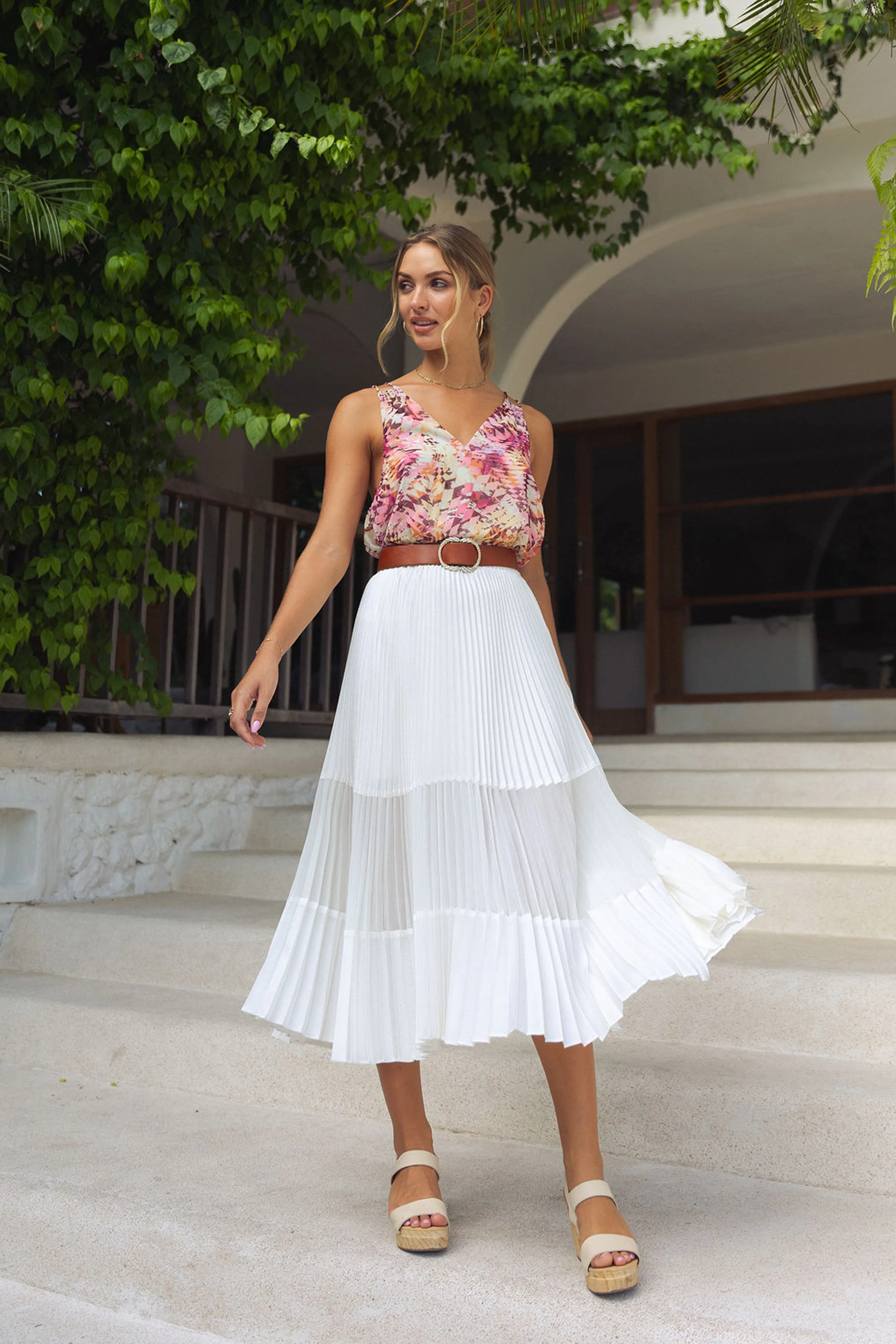 Cora Top in Kaleidoscope Bloom