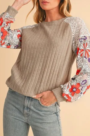 Cotton Stripe Drop Shoulder Sweatshirt