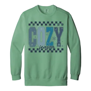 Cozy Season Crewneck Sweatshirt – Comfort Colors | Winter Fashion | Unisex Warm & Comfy Gift