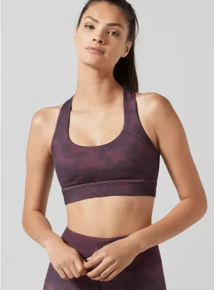 Eggplant Splatter Camo Rowie Sports Bra