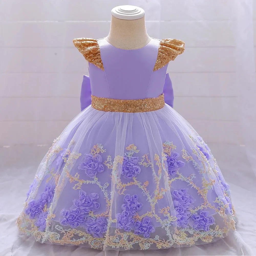 Elegant Floral Print Gown
