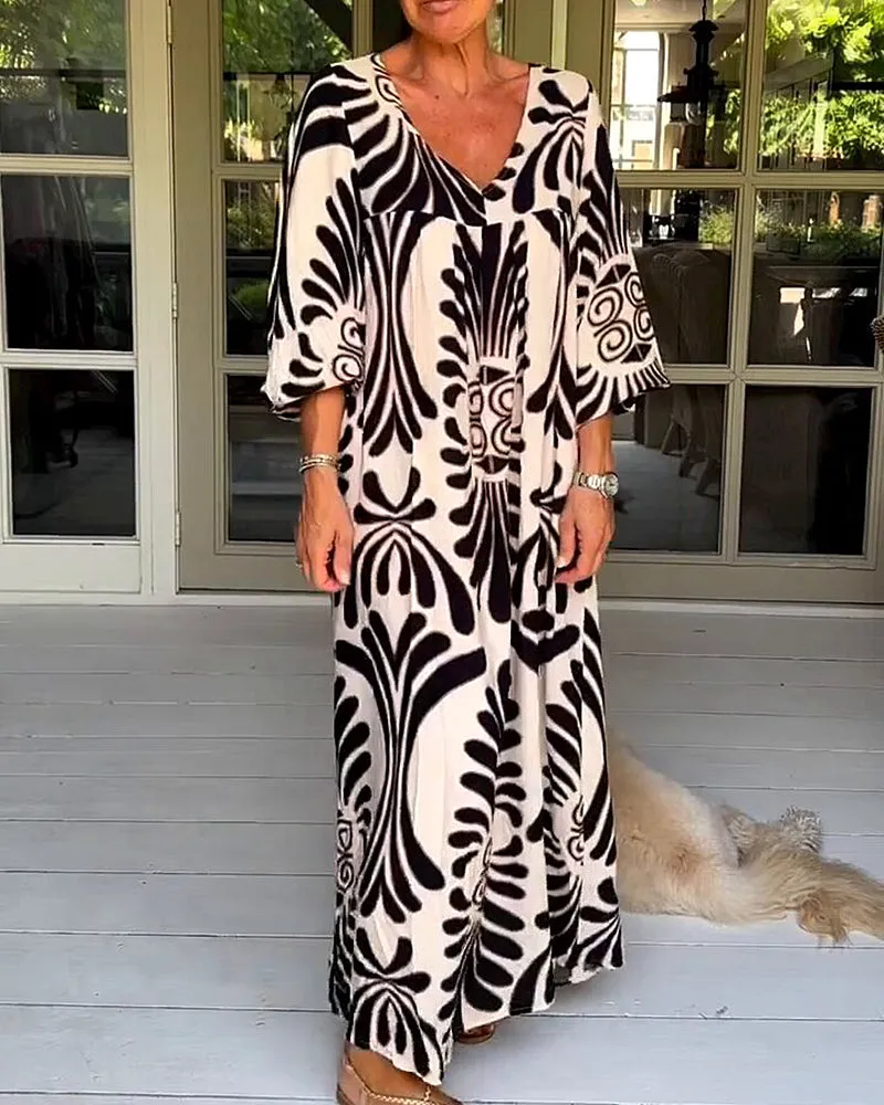 Elegant printed dress