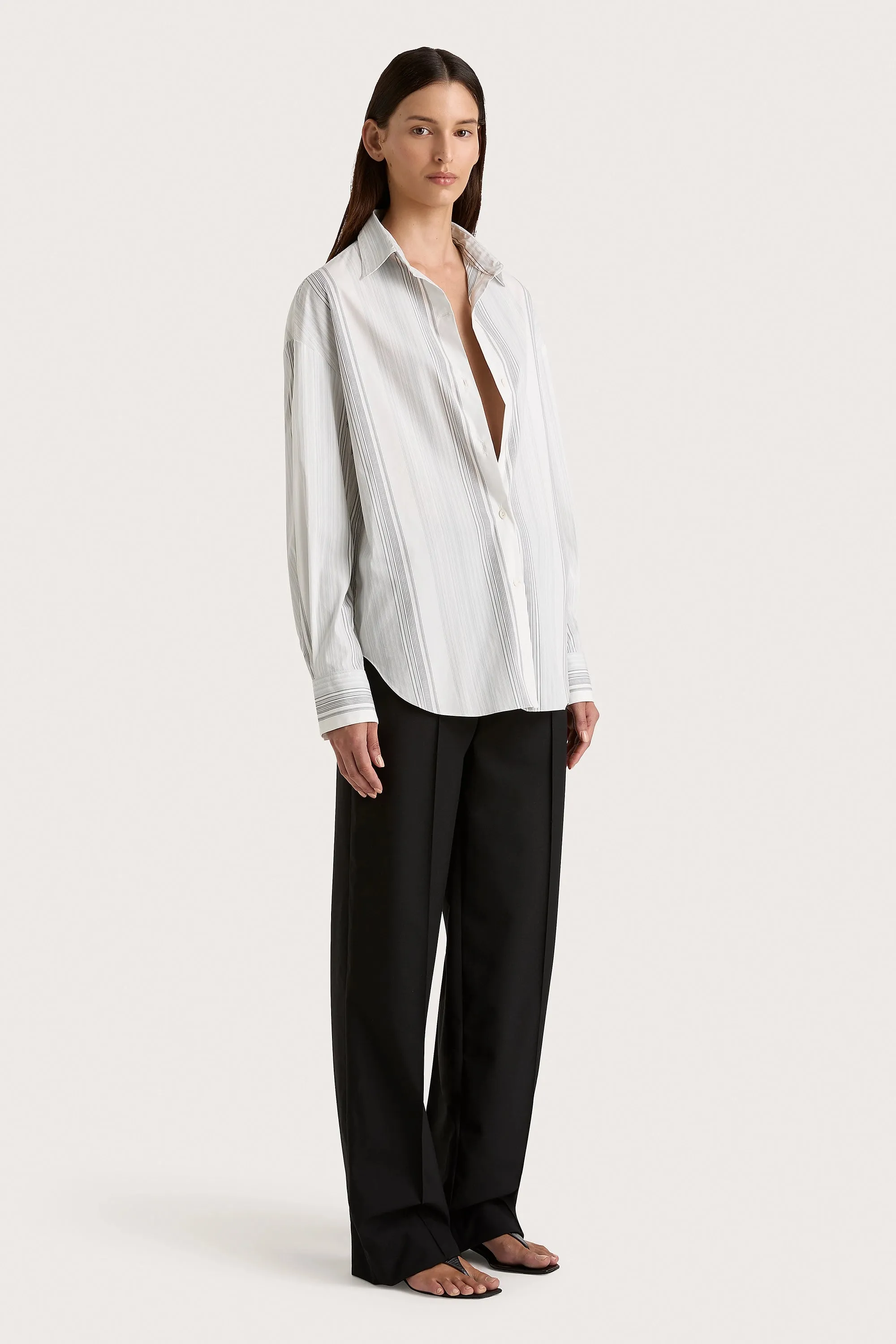 En Vau Shirt Striped Soft Blue