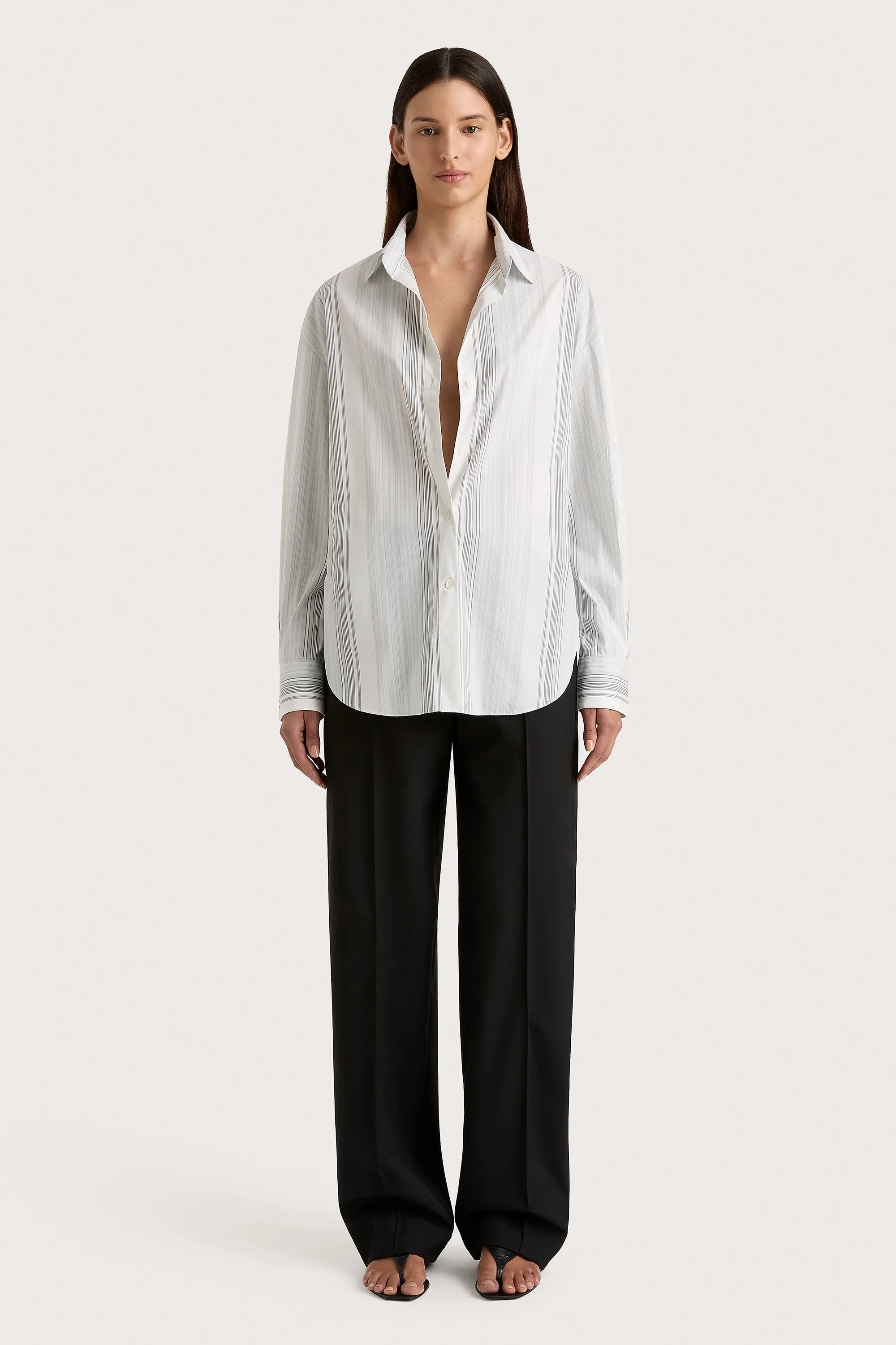 En Vau Shirt Striped Soft Blue