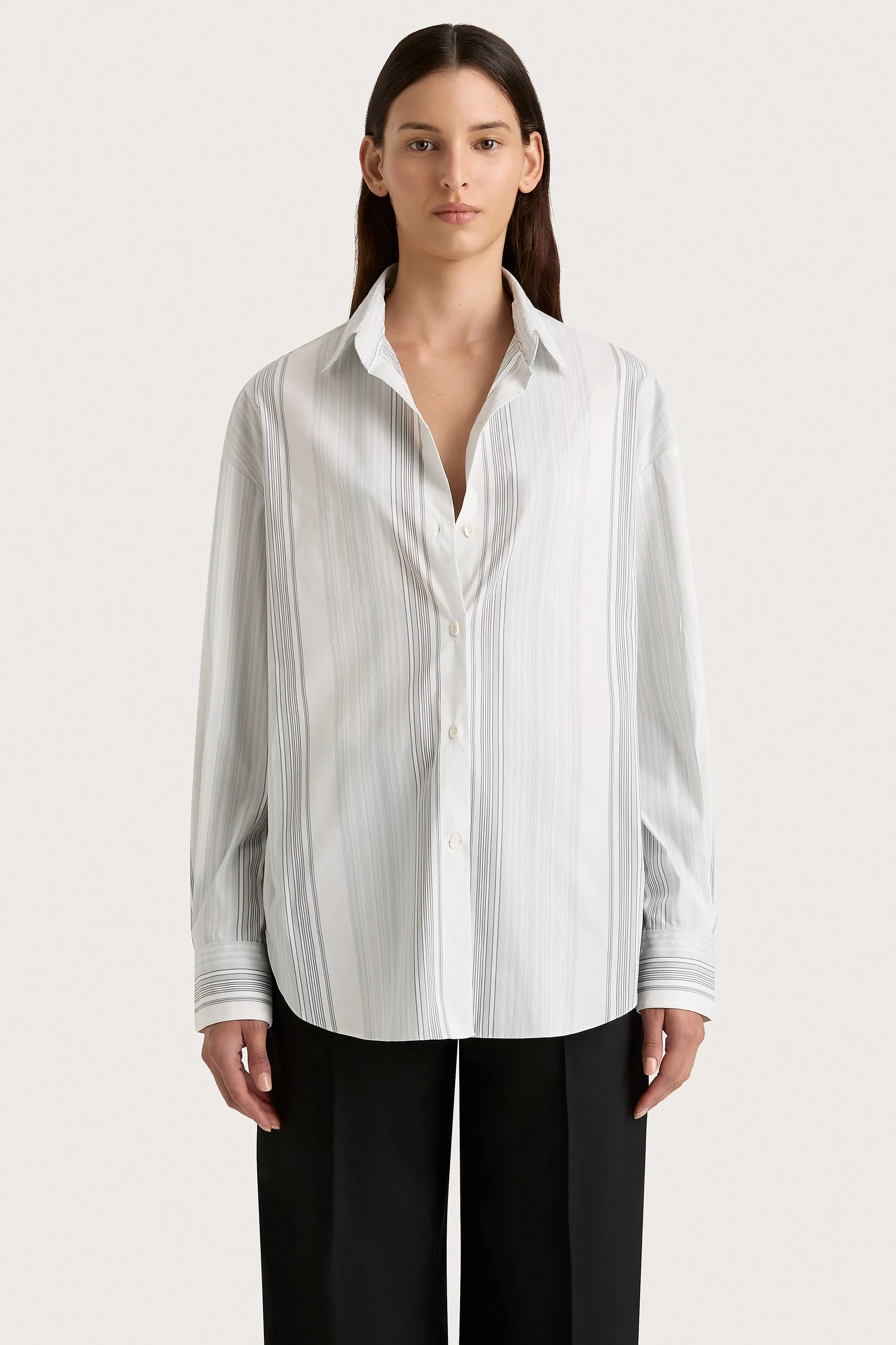 En Vau Shirt Striped Soft Blue