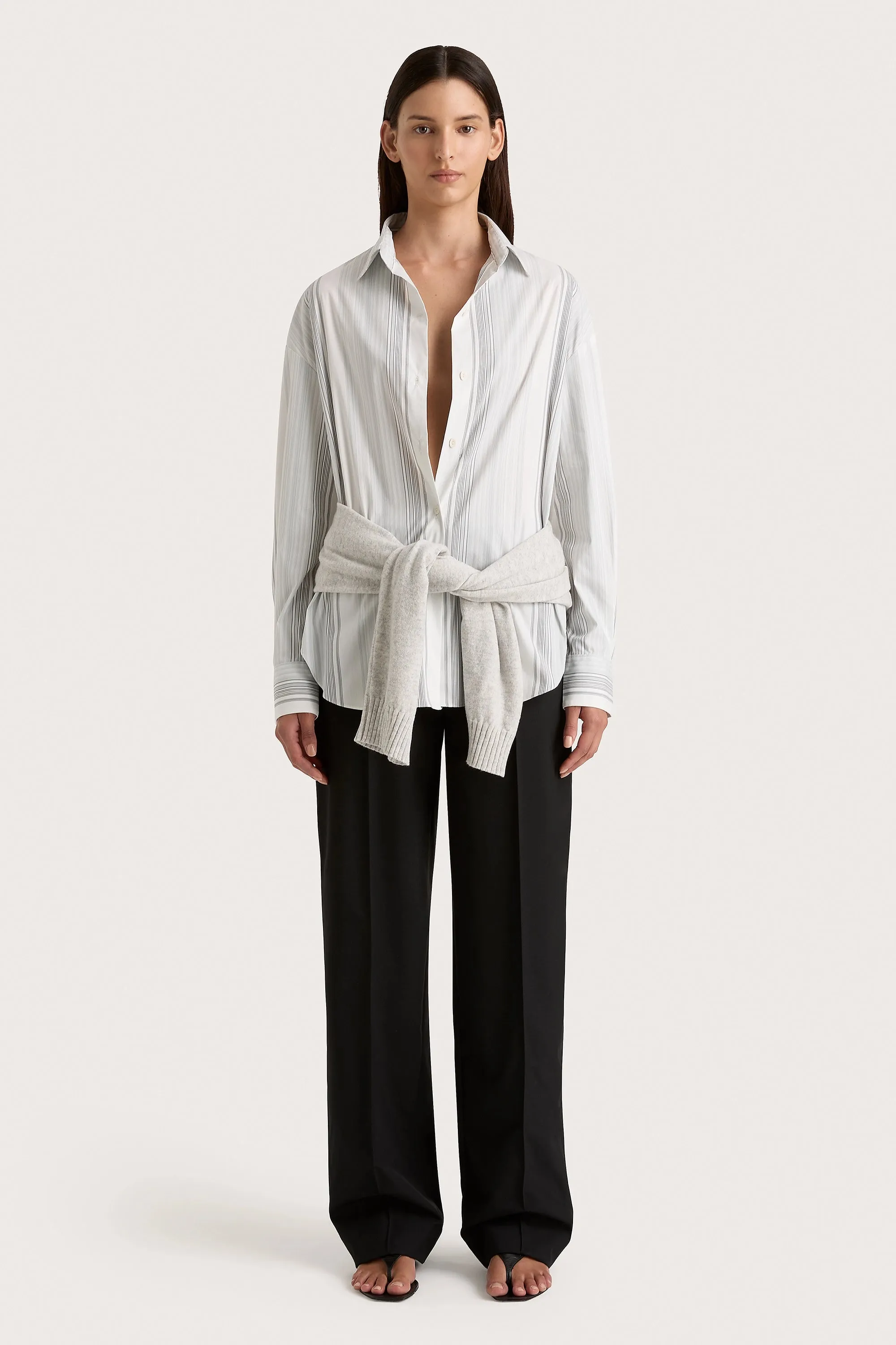 En Vau Shirt Striped Soft Blue