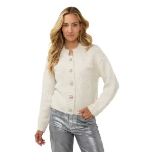 EsQualo Lurex Buttons Cardigan