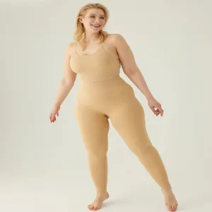 Form & Grace Seamless Leggings With Wide Waistband Latte
