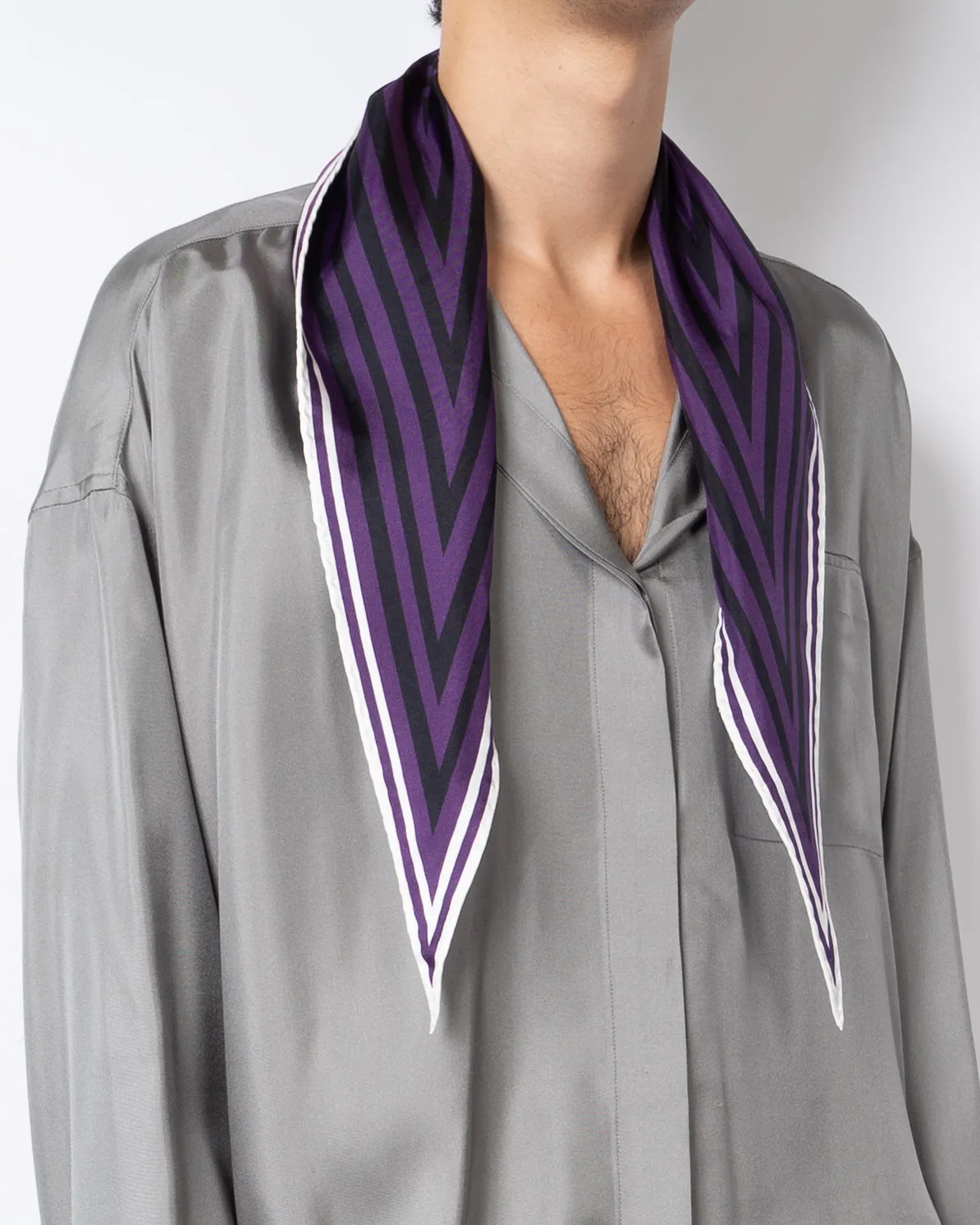 FW17 Bellegambe Purple Diamond Silk Scarf