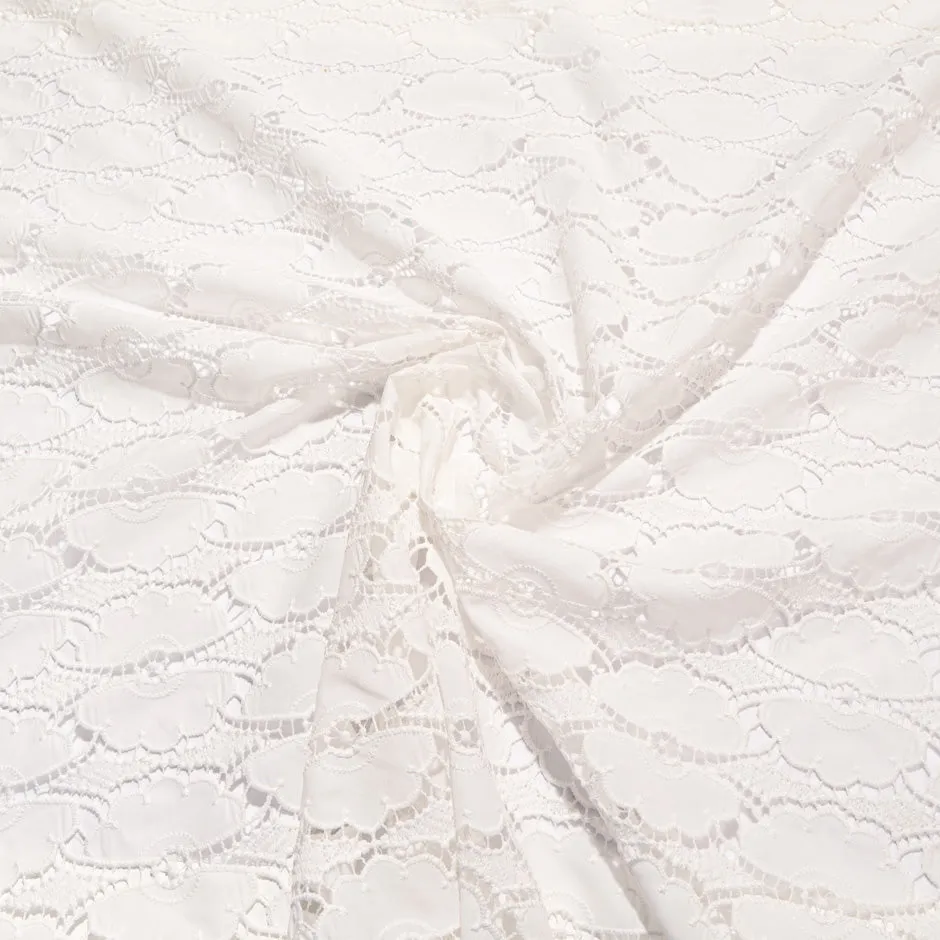 Geo 'Fan' Open Work Georgette Anglaise