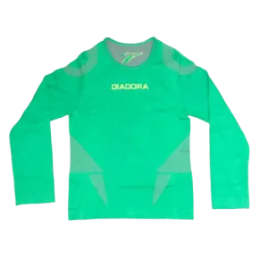 GREEN SEAMLESS LONG SLEEVE JUNIOR TOP