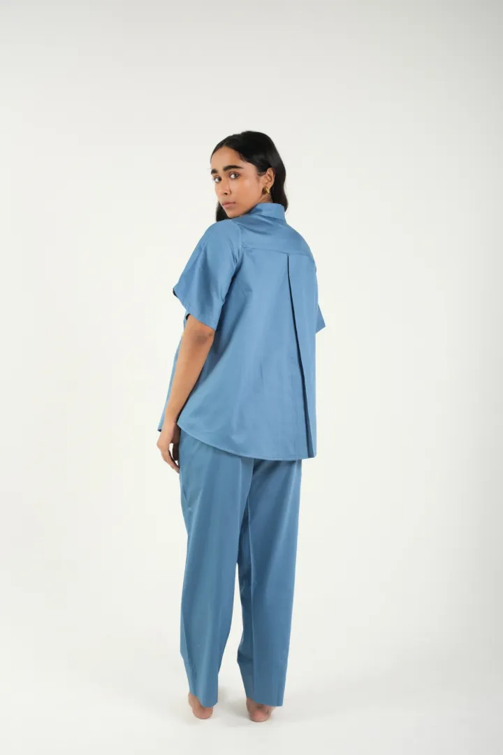 Indigo Bloom  Cotton Co-Ord Set