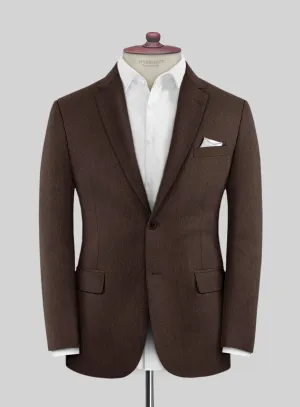 Italian Iucef Cocoa Brown Wool Jacket