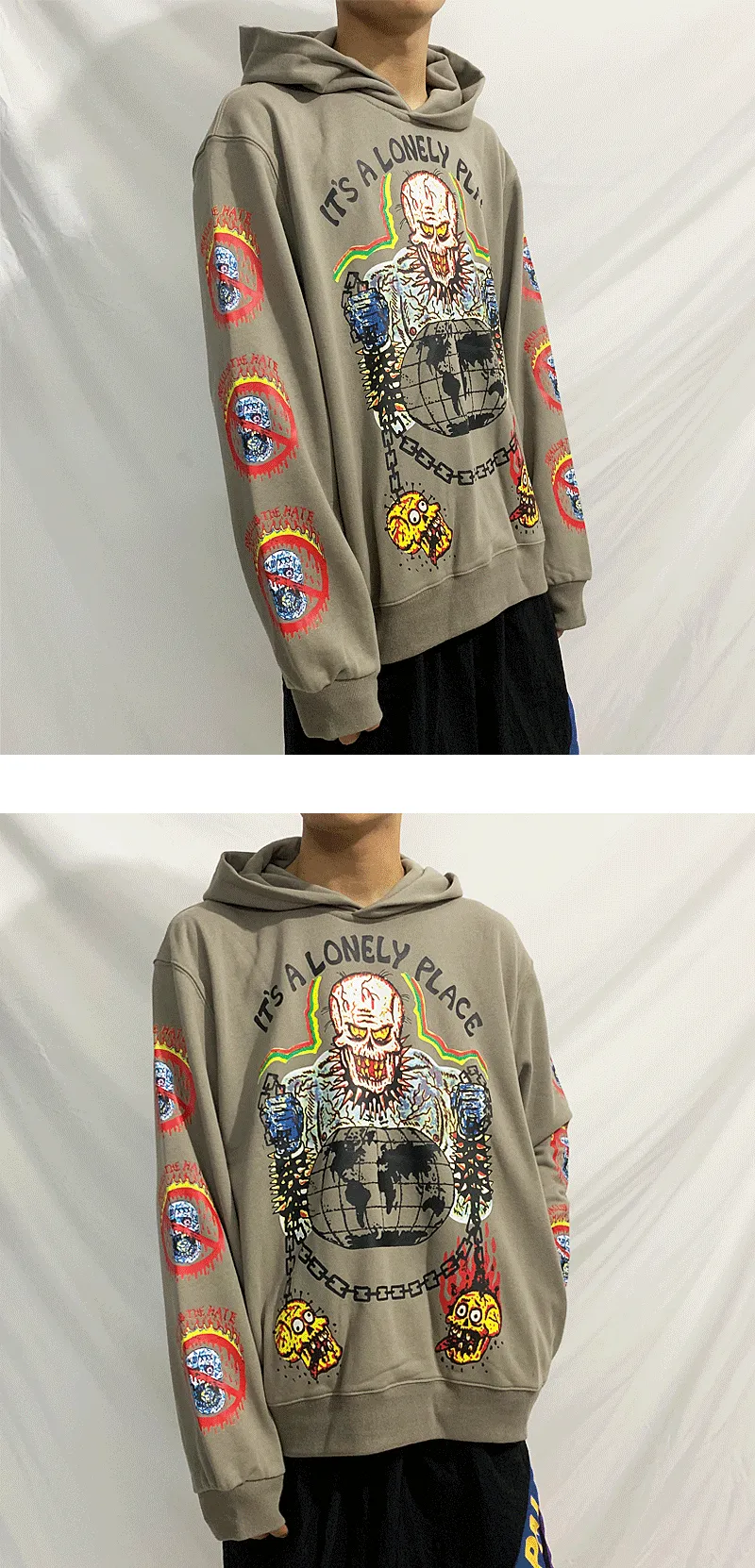 Kanye West Skull Hoodie Urban Streetwear