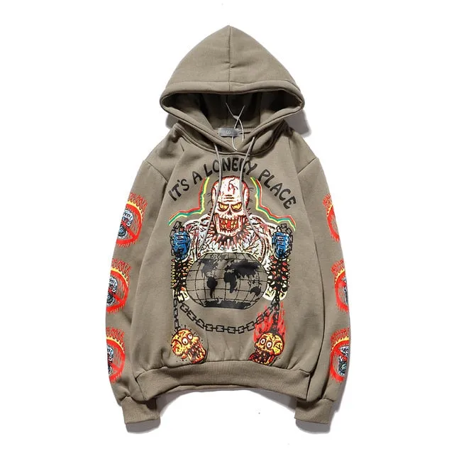 Kanye West Skull Hoodie Urban Streetwear