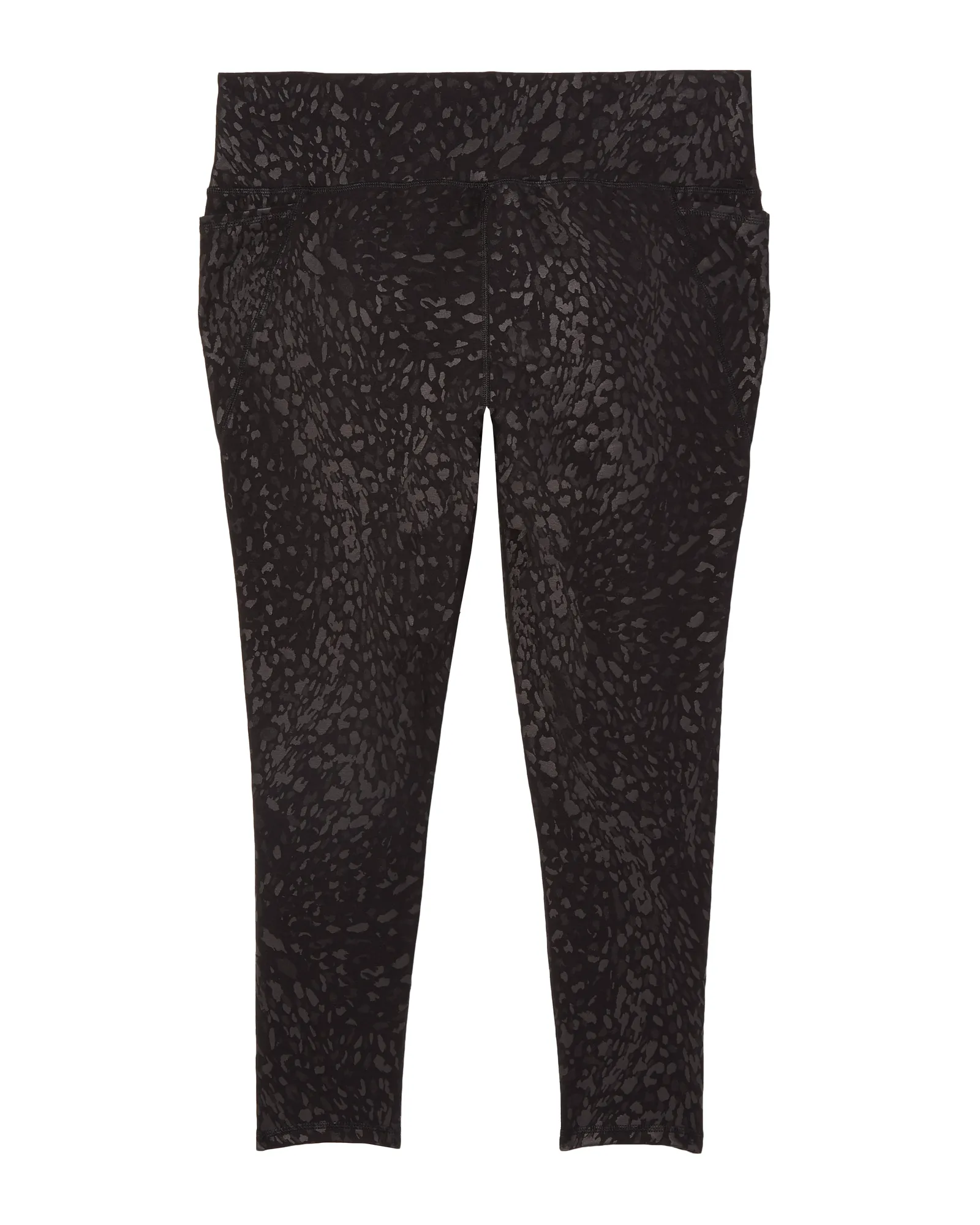Kenmare Cropped Printed Leggings | Black / Charcoal Grey