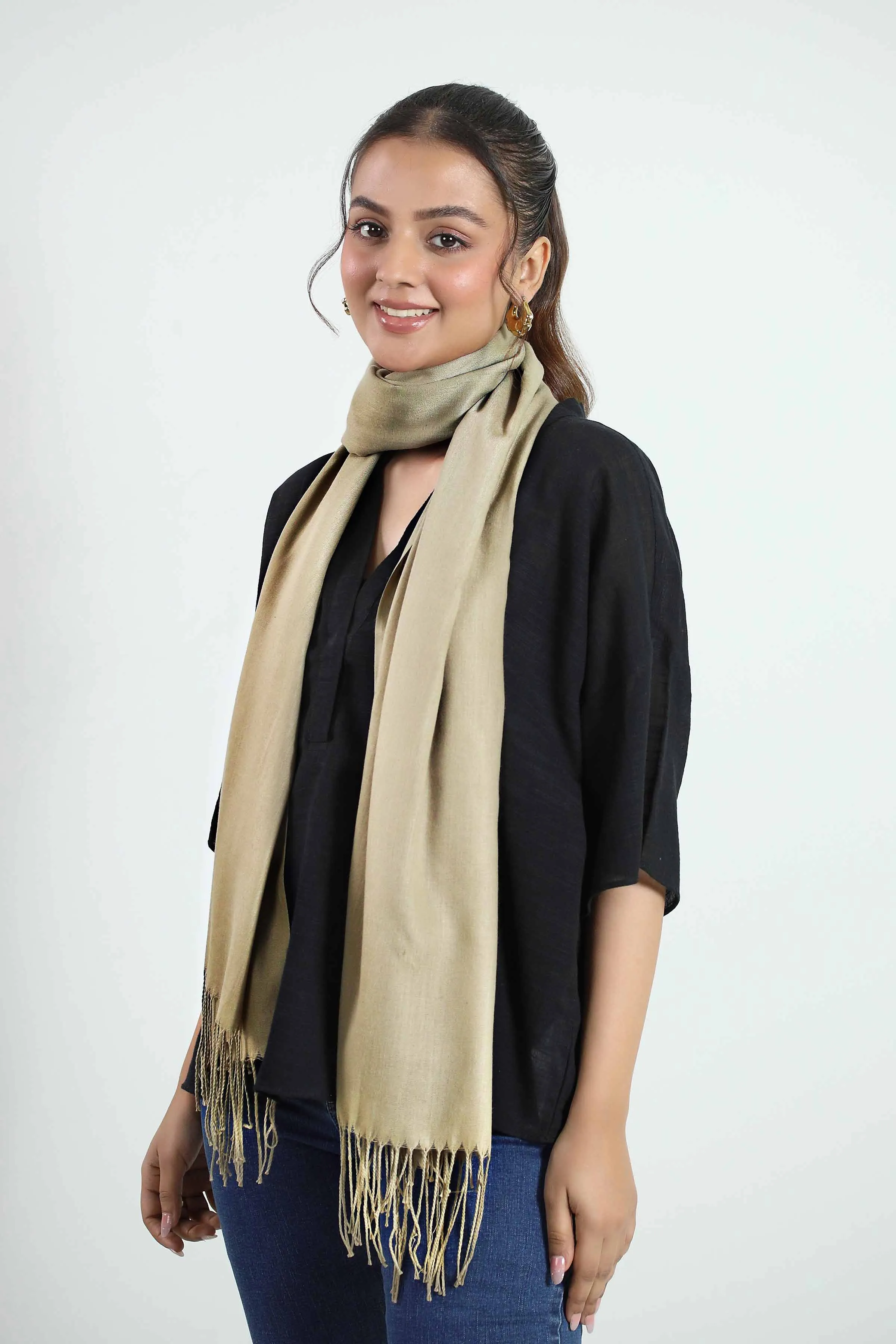 Khaki Women Shawl - 439452130