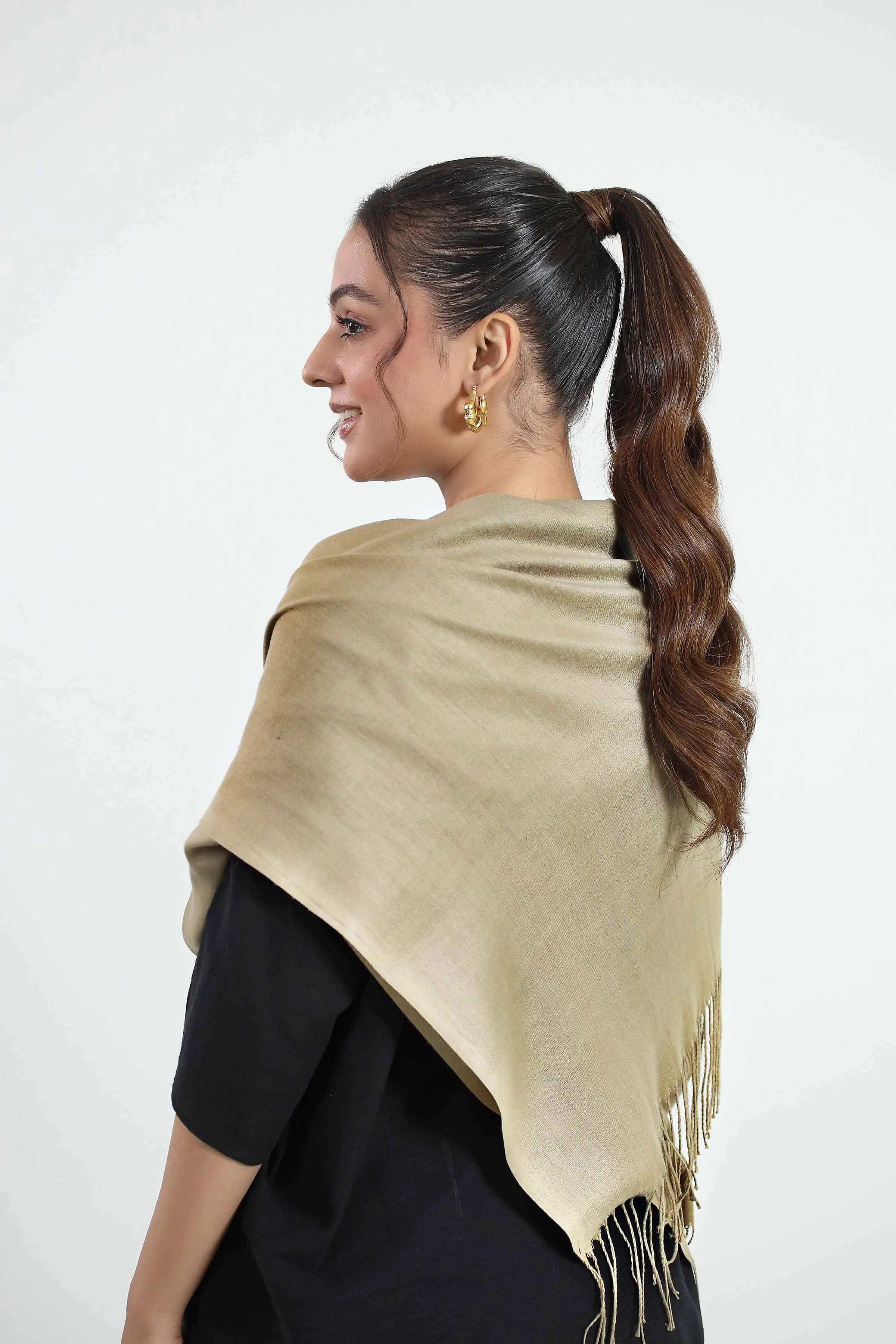Khaki Women Shawl - 439452130