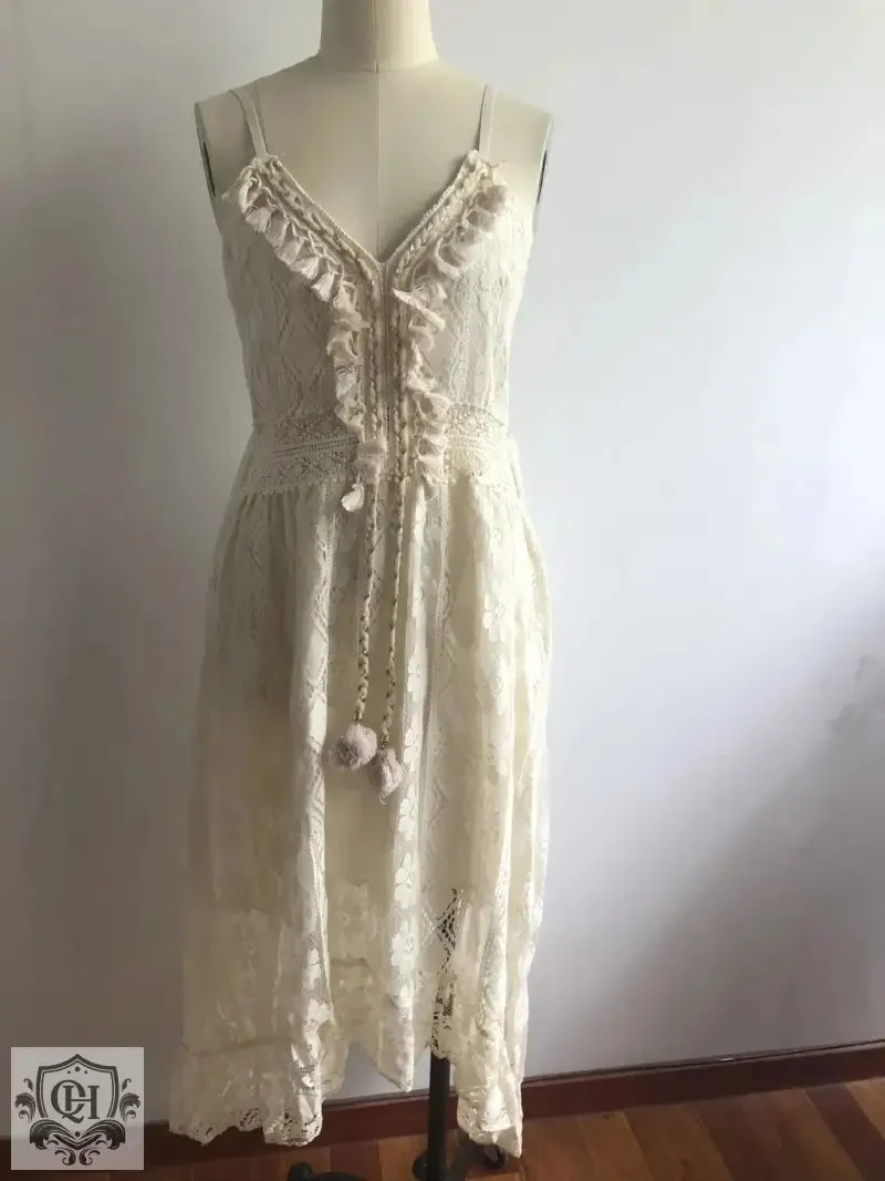 Lace Sling Swing Maxi Dress
