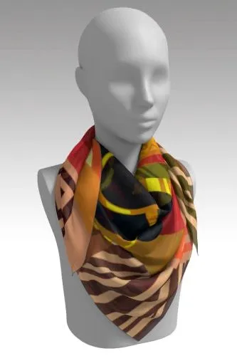 Lord Kpuri Portrait Silk Scarf